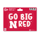 Nebraska Cornhuskers 4 X 6" Sketch Decal
