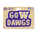 Washington Huskies 4 X 6" Sketch Decal