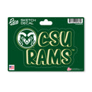 Colorado State 4 X 6 Inch Sketch Decal