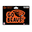 Oregon State Beavers 4 X 6" Sketch Decal