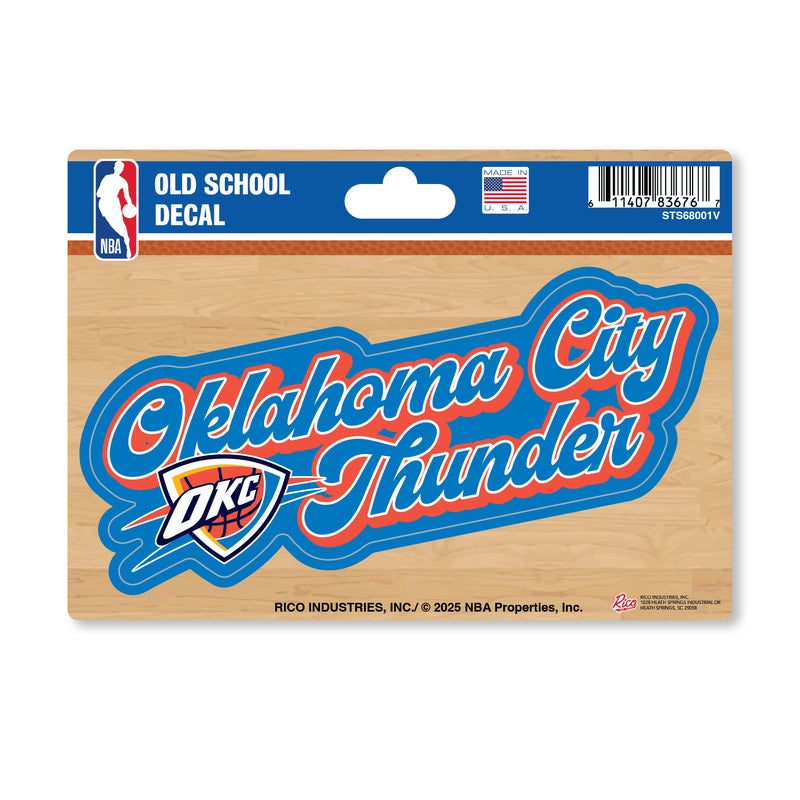 Oklahoma City Thunder 4 X 6" Vintage Decal