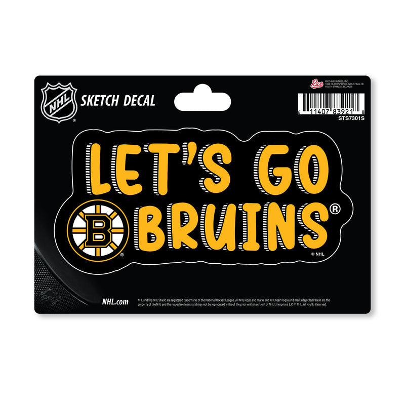 Boston Bruins 4 X 6" Sketch Decal