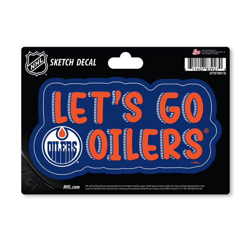 Edmonton Oilers 4 X 6" Sketch Decal