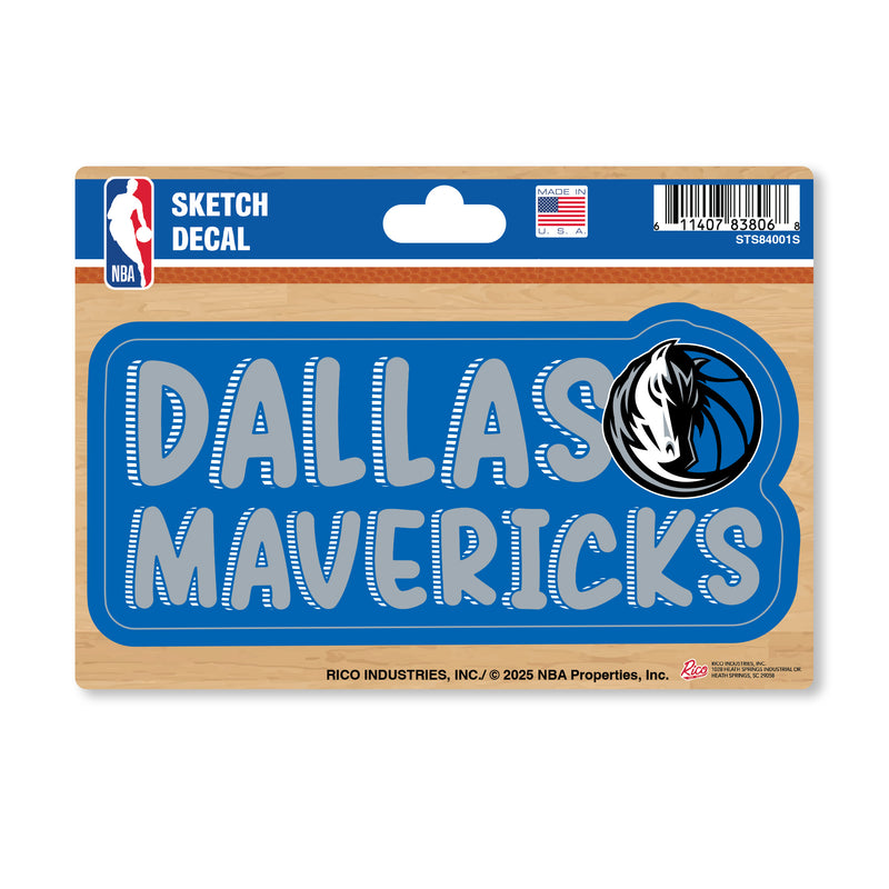 Dallas Mavericks 4 X 6" Sketch Decal