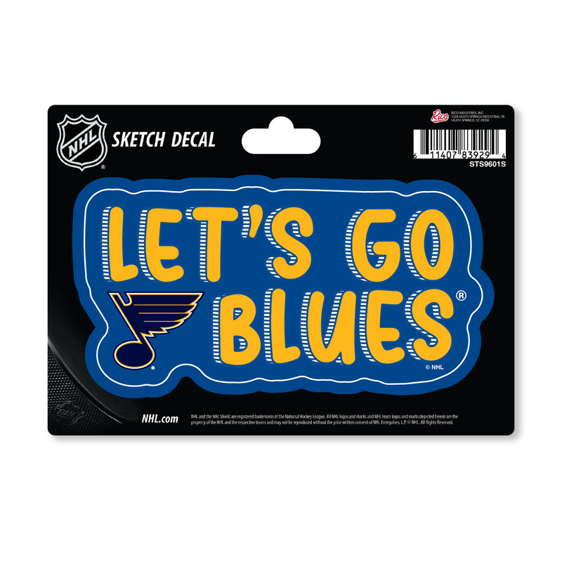 St. Louis Blues 4 X 6" Sketch Decal