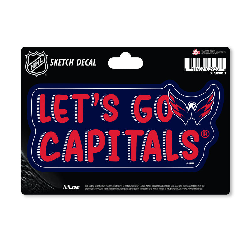 Washington Capitals 4 X 6" Sketch Decal