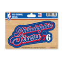 Philadelphia 76ers 4 X 6" Vintage Decal