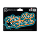 San Jose Sharks 4 X 6" Vintage Decal