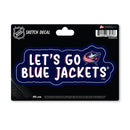 Columbus Blue Jackets 4 X 6" Sketch Decal