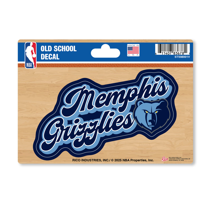 Memphis Grizzlies 4 X 6" Vintage Decal