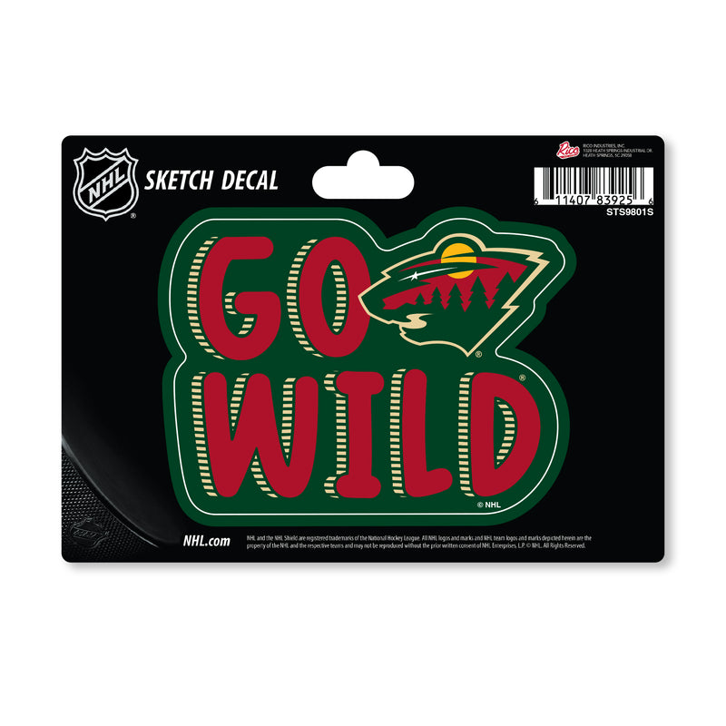 Minnesota Wild 4 X 6" Sketch Decal