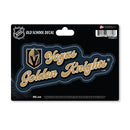 Vegas Golden Knights 4 X 6" Vintage Decal
