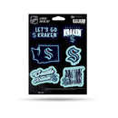 Seattle Kraken 6-Piece Decal Set