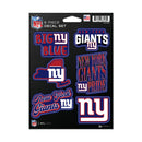 New York Giants 6-Piece Decal Set