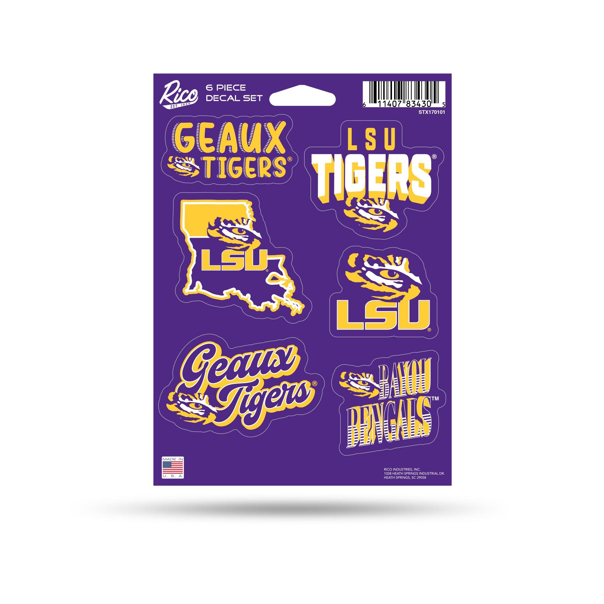 Lsu Address Labels Las Vegas Raiders 6-Piece Decal Set