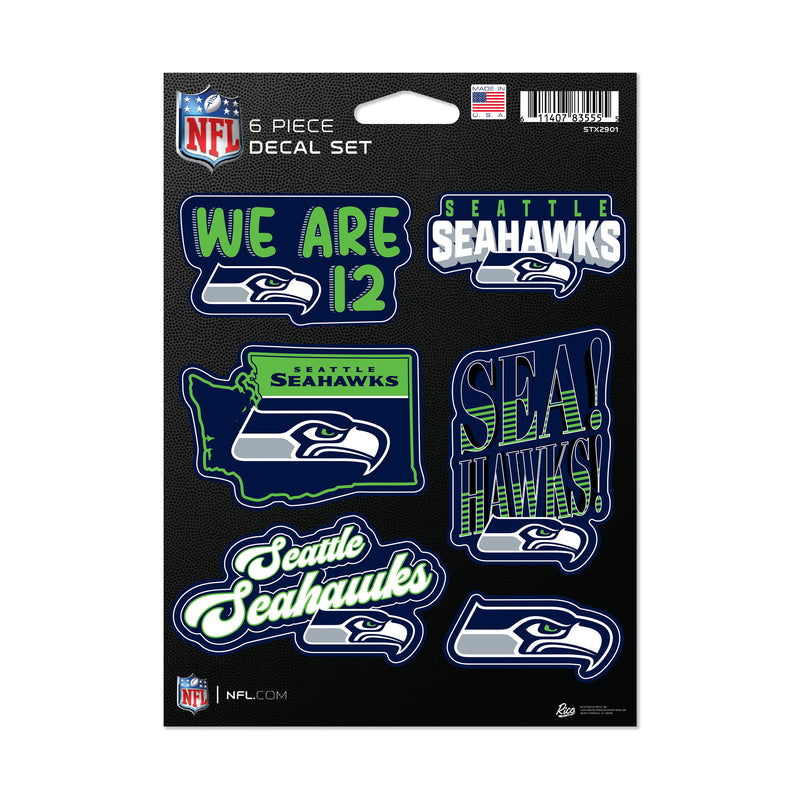 Seattle Seahawks 6-Piece Decal Set