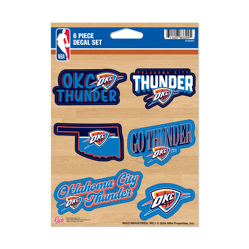 Oklahoma City Thunder 6-Piece Decal Set