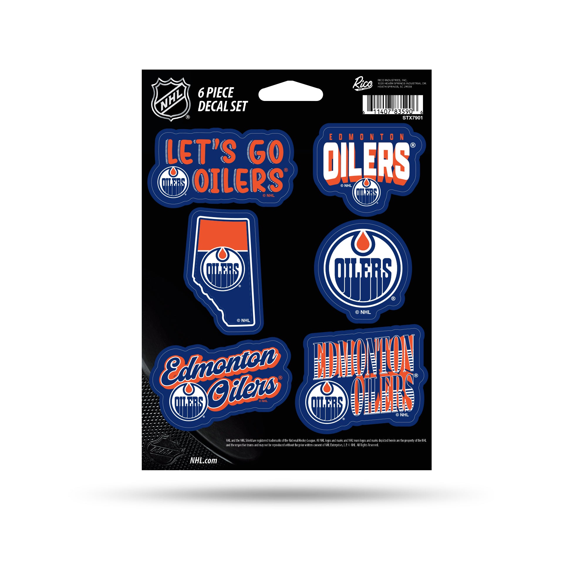 Edmonton Oilers 6-Piece Decal Set