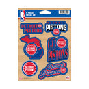 Detroit Pistons 6-Piece Decal Set