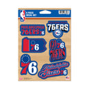Philadelphia 76ers 6-Piece Decal Set