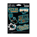 San Jose Sharks 6-Piece Decal Set