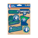 Minnesota Timberwolves 6 Pack Decal Set