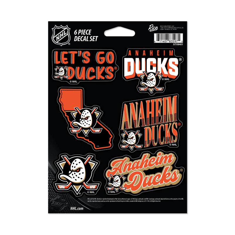 Anaheim Ducks 6-Piece Decal Set