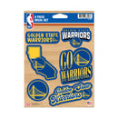 Golden State Warriors 6-Piece Decal Set