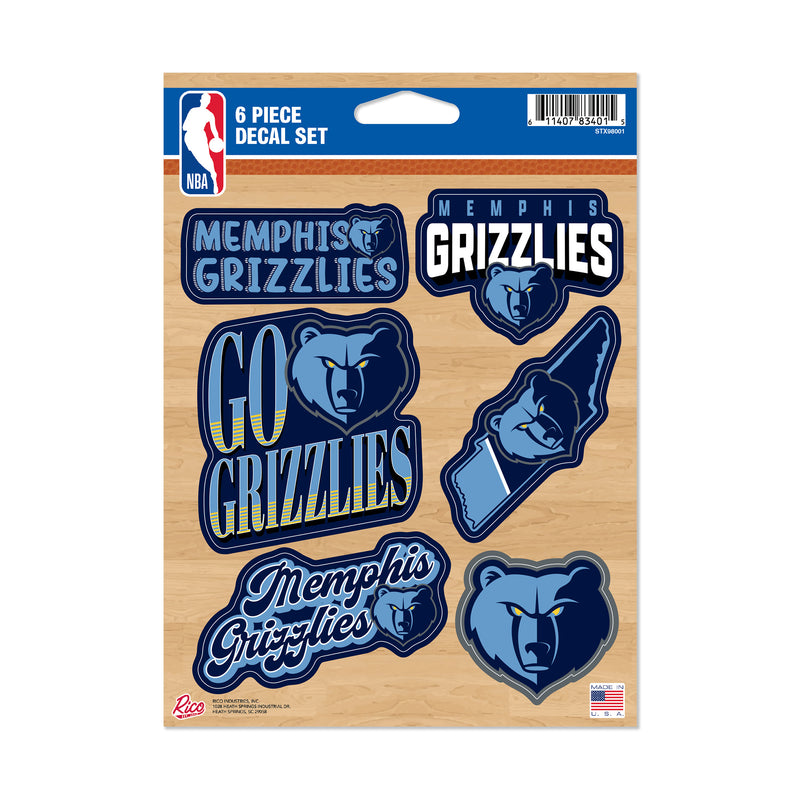 Memphis Grizzlies 6-Piece Decal Set
