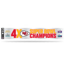 Kansas City Chiefs 4 Time Super Bowl Champions Tailgate Sticker
