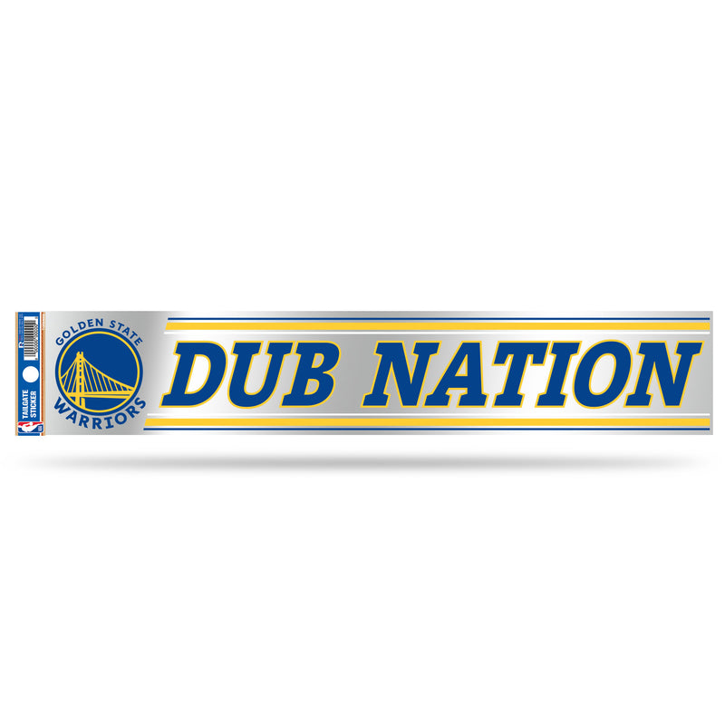 NBA Golden State Warriors 3" x 17" Tailgate Sticker For Car/Truck/SUV By Rico Industries