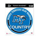 Middle Tennessee Blue Raiders 8 Inch Round Magnet