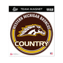 Western Michigan Broncos 8 Inch Round Team Magnet