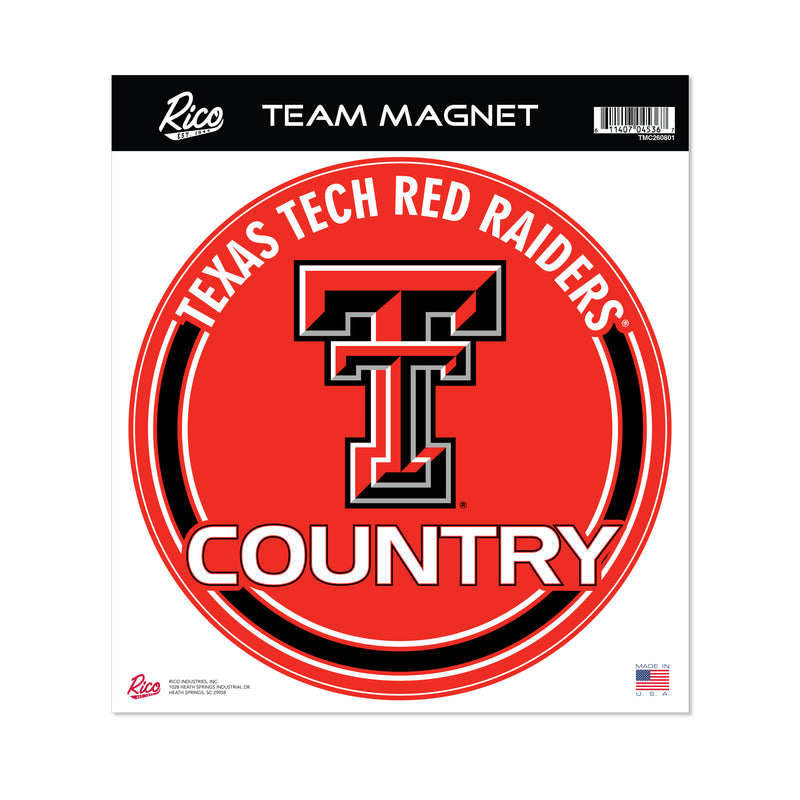 Texas Tech 8" Round Magnet