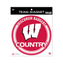 Wisconsin University 8" Team Magnet Circle