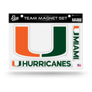 Miami Hurricanes Team Magnet Sheet