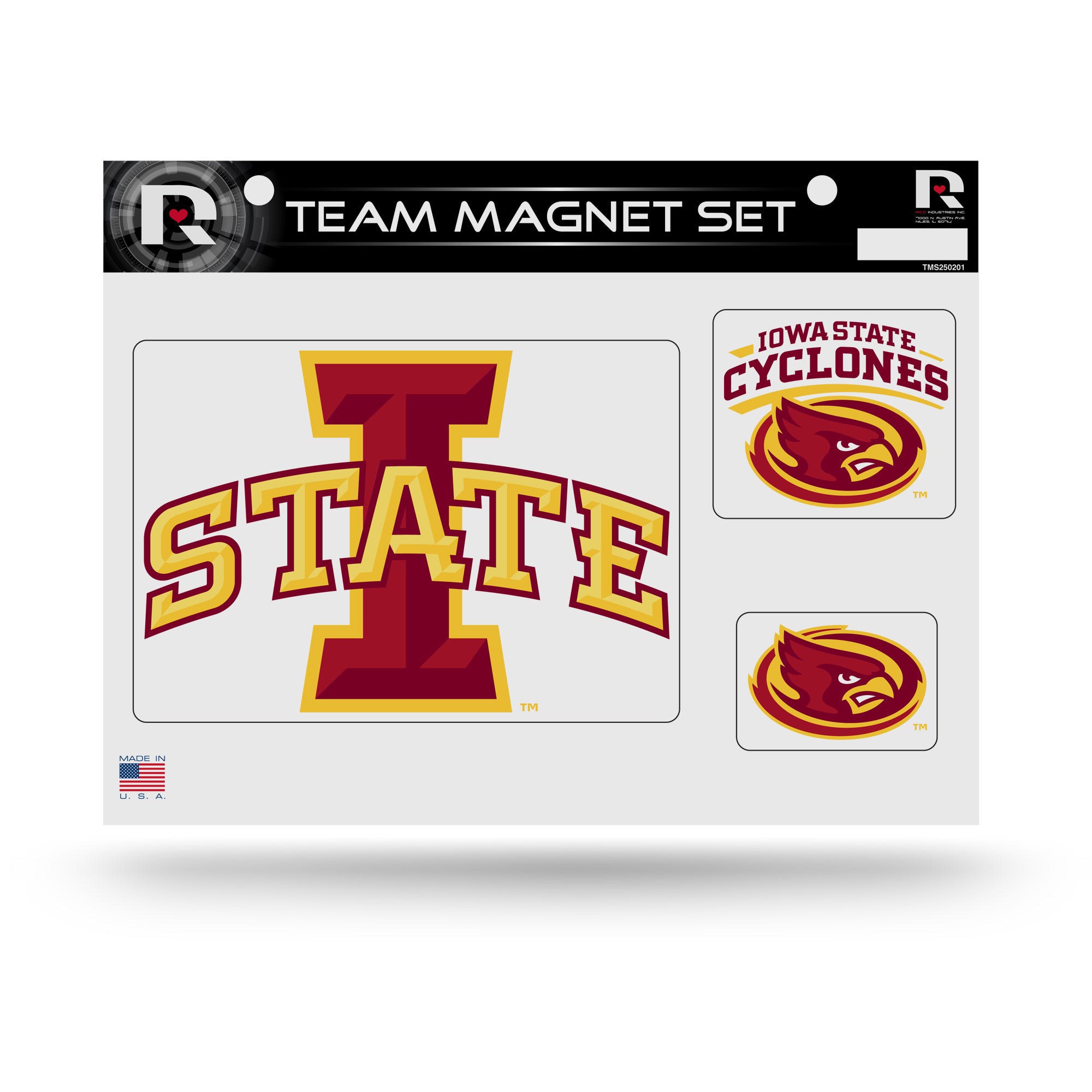 Siskiyou Sports NCAA Iowa State Cyclones Chip Clip Magnets, 6pk