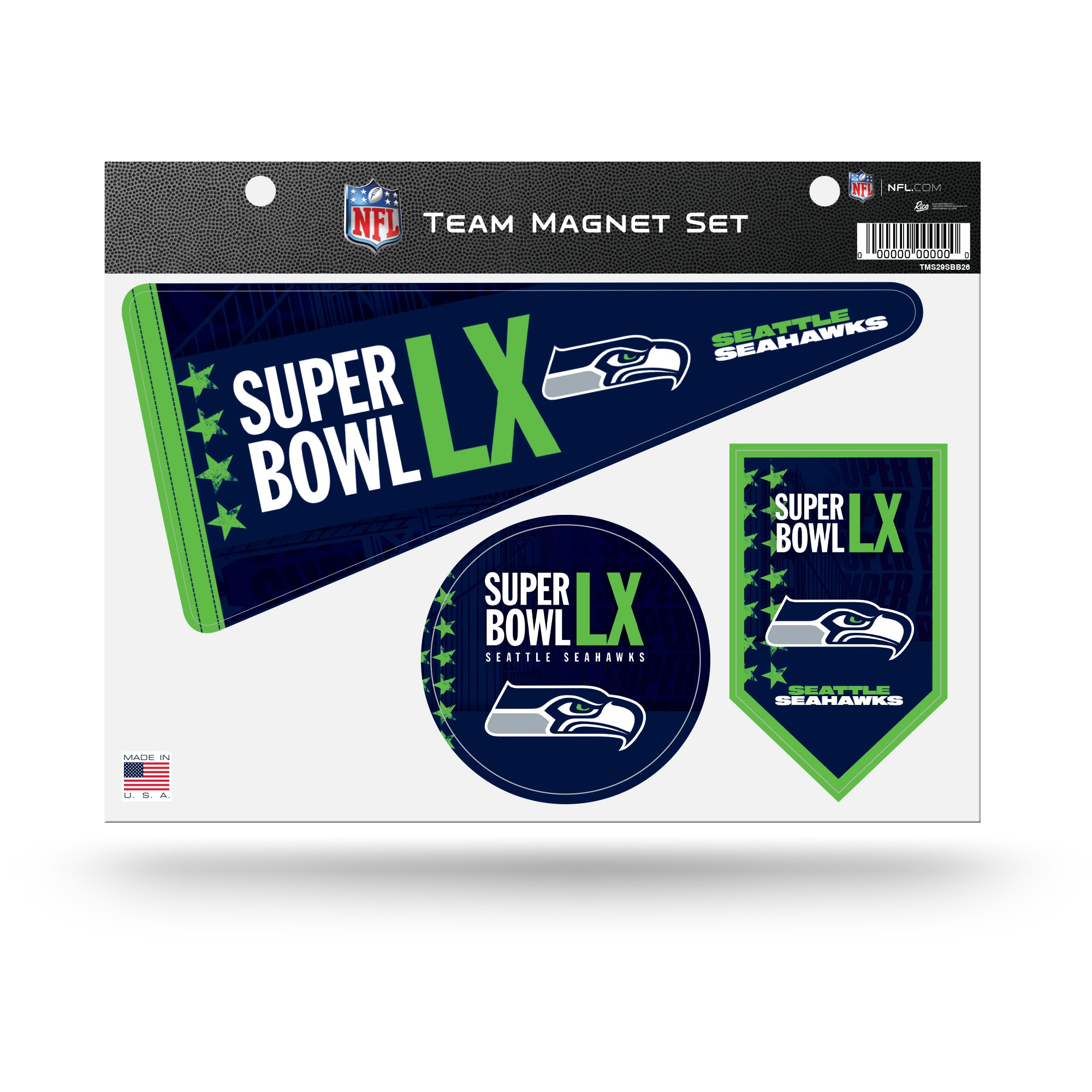 Seattle Seahawks 2026 Super Bowl LX Bound Team Magnet Sheet