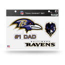 # 1 Dad Ravens  Team Magnet Set