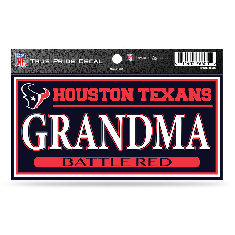 Houston Texans True Pride Decal - Grandma
