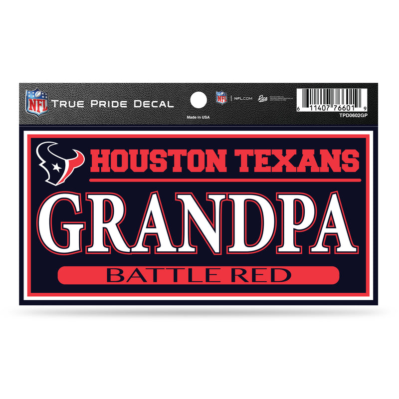 Houston Texans True Pride Decal - Grandpa