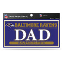 Ravens 3" X 6" True Pride Decal - Dad