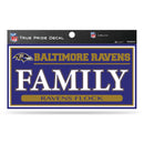 Ravens 3" X 6" True Pride Decal - Family