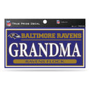 Ravens 3" X 6" True Pride Decal - Grandma