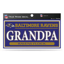Ravens 3" X 6" True Pride Decal - Grandpa