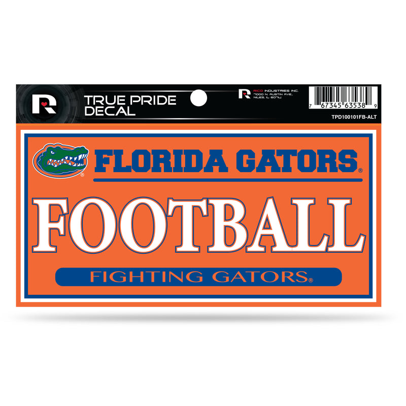 Florida University 3" X 6" True Pride Decal - Football (Alternate)
