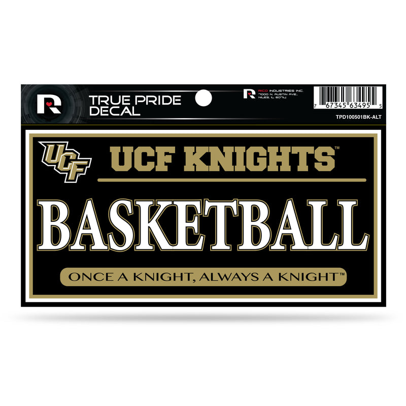 Central Florida 3" X 6" True Pride Decal - Basketball (Alternate)