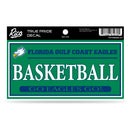 Florida Gulf Coast University 3" X 6" True Pride Decal - Basketball (Alternate)
