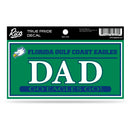 Florida Gulf Coast University 3" X 6" True Pride Decal - Dad (Alternate)