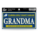 Florida Gulf Coast University 3" X 6" True Pride Decal - Grandma